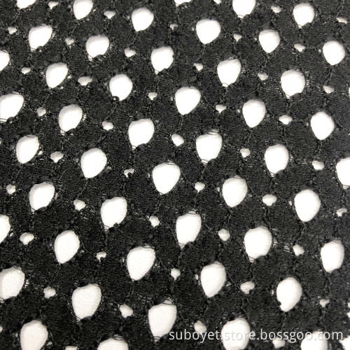 Black Lace Knitting Fabric